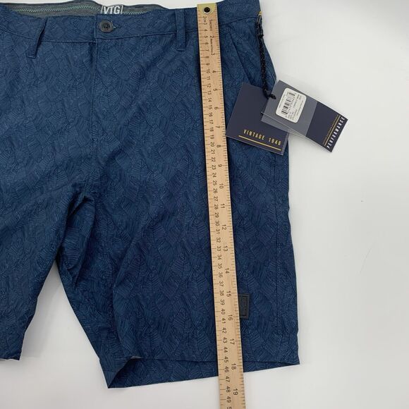 NEW VTG 1946 Swim Shorts Mens 33 Navy Blue Active Polyester Blend Stretch - Picture 7 of 12